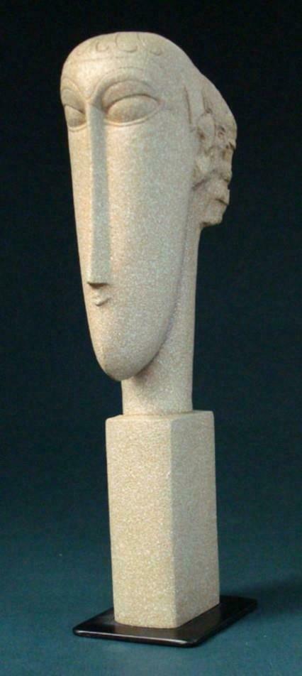 Modigliani Head Sculpture Statue Bust Museum Reproduction Art