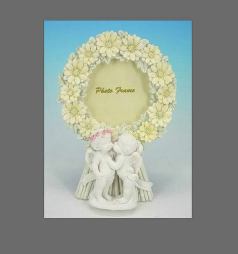 Guardian Angel Figurine Cherub Floral Photo Frame Statue Ornament Sculpture-Collectables:Fantasy, Myth & Magic:Mythical Creatures:Angels-OsirisTradingUK