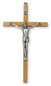 Lovely Quality Small Beech Wood Crucifix 5" Religious Ornament-OsirisTradingUK