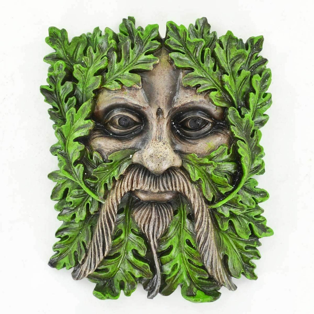 Tree Ent Face Wall Plaque Garden Ornament Wicca Celtic Pagan Greenman Sculpture