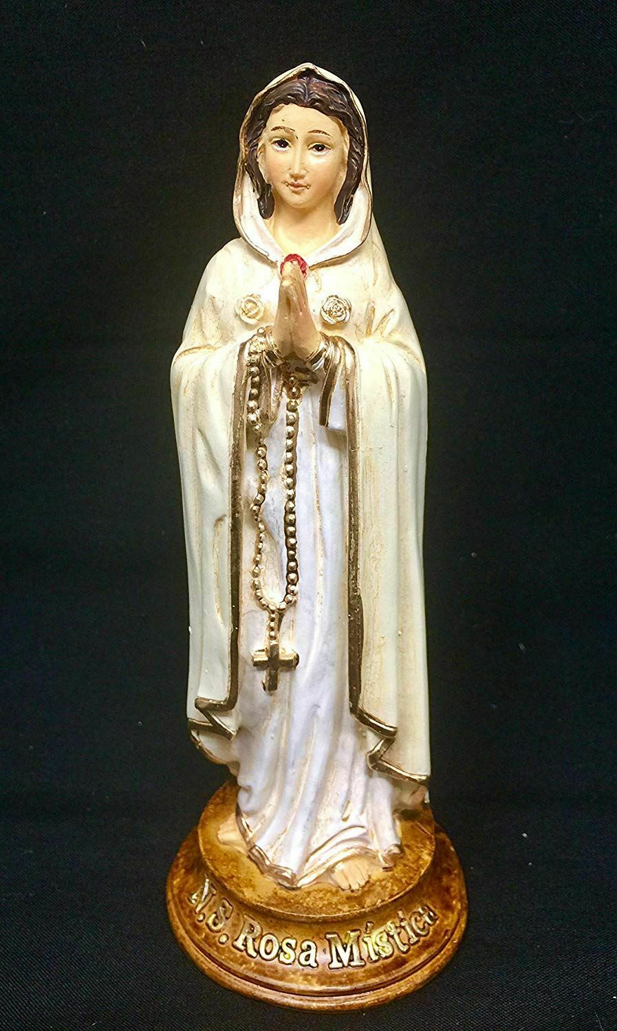 Rosa Mystica Mystic Rose Statue Mary Catholic Sculpture Religious Ornament