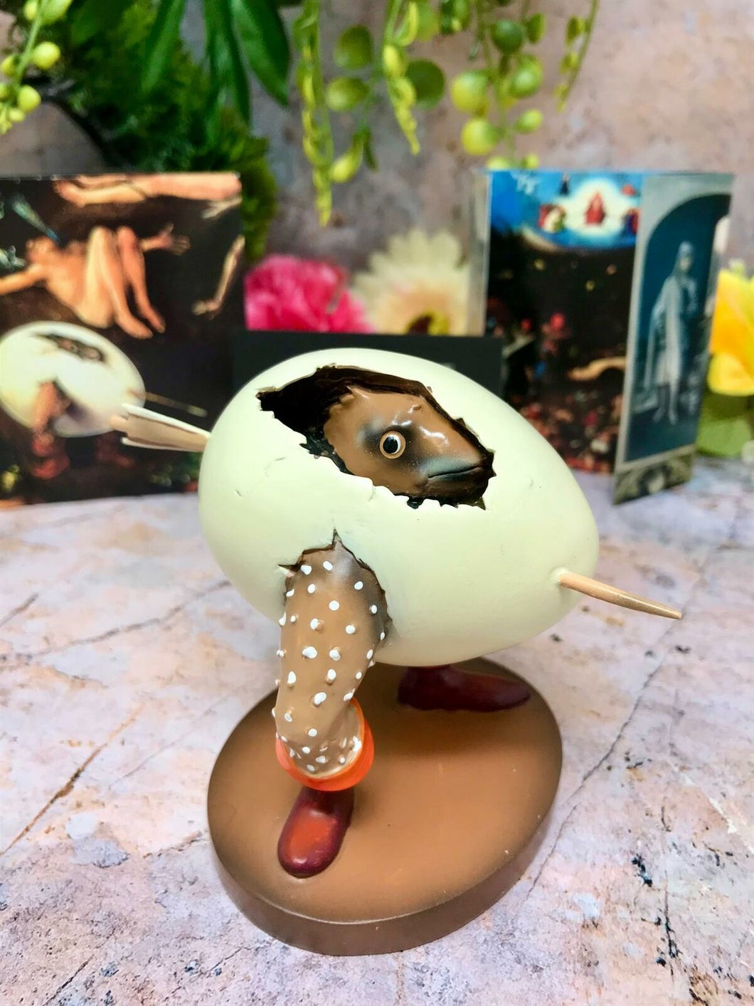 Egg Monster Museum Reproduction Sculpture Hieronymus Bosch Art Statue