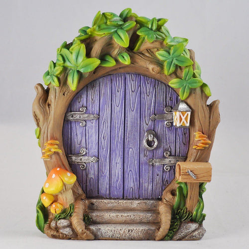 Purple Forest Fairy Door Large Magical Garden Decor Elves Pixies Fairies-OsirisTradingUK