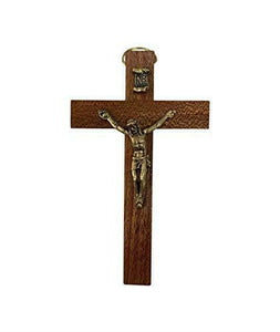Small Wooden Crucifix Hanging Cross Jesus Christ Religious Ornament