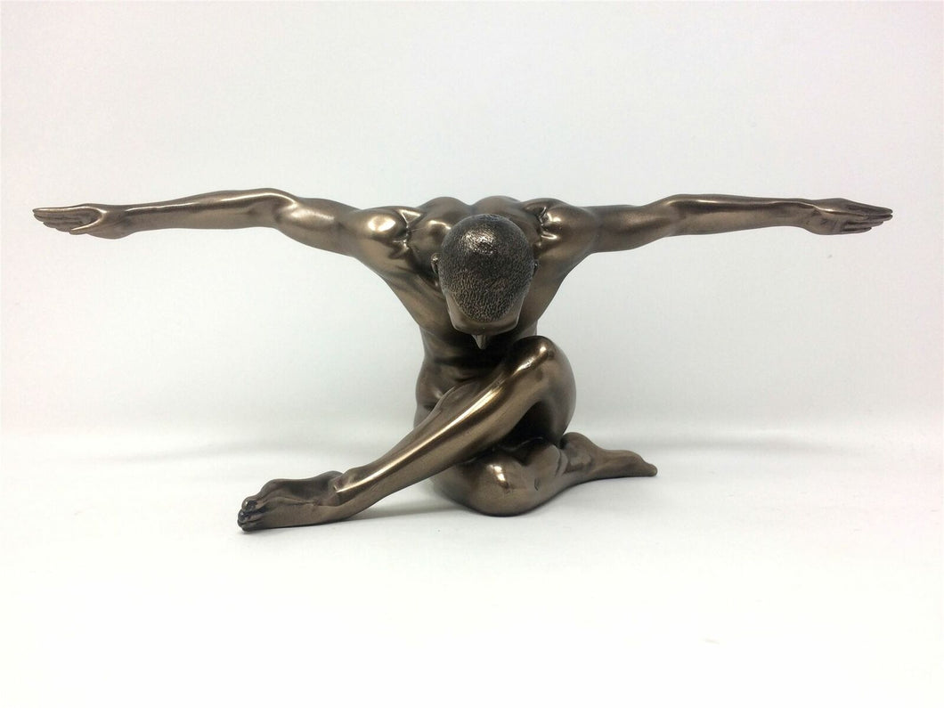Bronze Nude Male Statue Art Sculpture Figurine