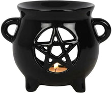 Load image into Gallery viewer, Oil Burner Pentagram Black Warmer Reiki Healing Space Clearing Feng Shui-OsirisTradingUK
