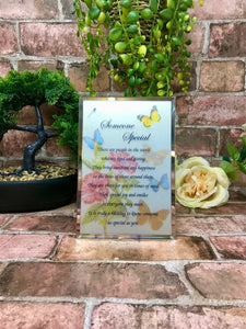 Someone Special Glass Poem Mirrored Plaque Thoughtful Gift for any Occasion
