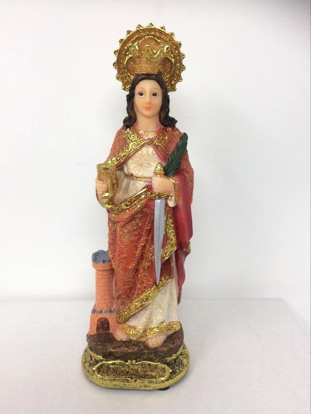 Saint Barbara Statue Catholic Sculpture Religious Figurine Holy Great Martyr-OsirisTradingUK