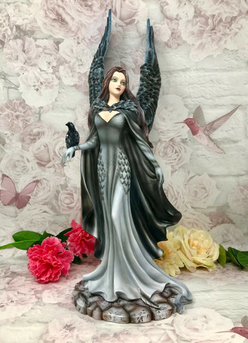 Large Dark Gothic Angel Sculpture Statue Mythical Creatures Figure Gift Ornament-OsirisTradingUK
