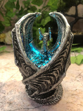 Load image into Gallery viewer, Dragon Guardian with LED Light Crystals Fantasy Sculpture Mythical Statue-OsirisTradingUK
