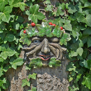 Tree Ent Face Wall Plaque Garden Ornament Greenman Wicca Pagan Sculpture
