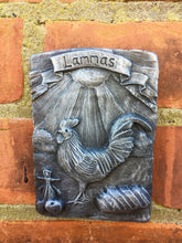 Load image into Gallery viewer, Lammas Cockerel Silver Coloured Wall Plaque Pagan Wiccan Sculpture Ornament
