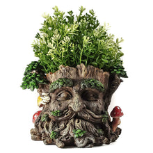 Load image into Gallery viewer, Tree Ent Face Plant Pot Holder Greenman Decorative Garden Myth Sculpture Planter
