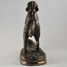 Load image into Gallery viewer, Bronze Effect Sculpture Standing Golden Retriever Dog Statue Ornament Figure
