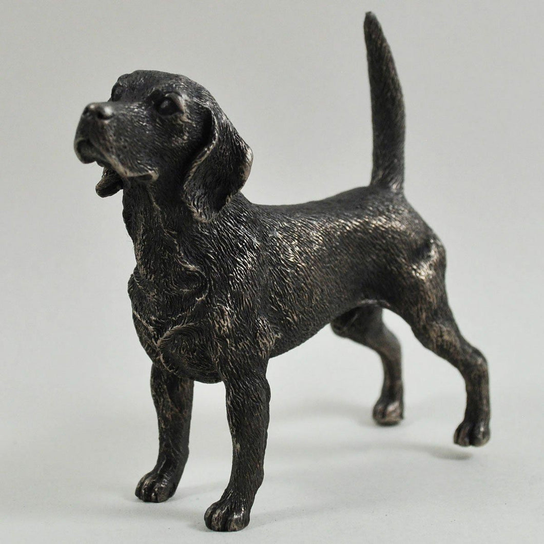 Small Bronze Effect Beagle Statue Sculpture Ornament Ideal Dog Lover Gift 9cm-OsirisTradingUK