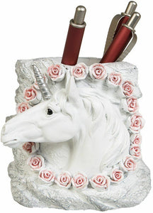 Unicorn and Roses Pen Holder Pen Pot Container Desk Tidy Home Office Supplies