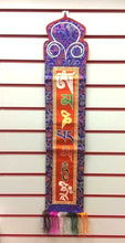 Load image into Gallery viewer, Tibetan Brocade Embroidery Om Mani Padme Hum Buddha Banner Wall Hanger Altar
