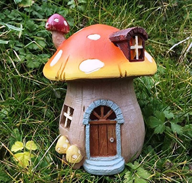 Pixie Elf Mushroom Garden Lawn Ornament Fairy House Decoration