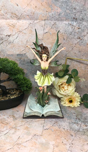 Fairy and Enchanted Book Figurine Fantasy Fairies Figure Mythical Sculpture Gift-OsirisTradingUK