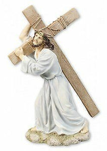 Jesus Our Lord Carrying Cross to Calvary Statue Sculpture Religious Ornament