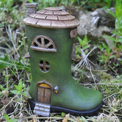 Wellington Boot House Mystical Garden Indoor Elf Pixie Home-OsirisTradingUK