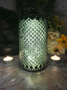 Moroccan Style LED Lantern Silver Home Decoration Lamp Light Seasonal Lighting-OsirisTradingUK