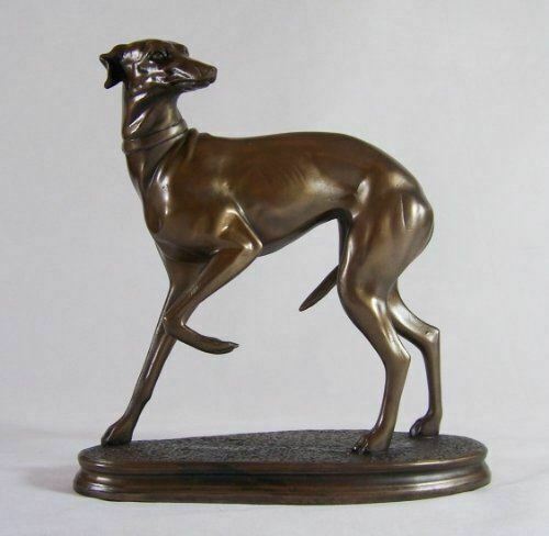 Bronze Sculpture Whippet Dog Statue Figure Great Dog Owners Gift Idea Ornament