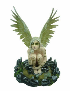 Large Forest Fairy and Dragon Companion Sculpture Statue Mythical Creatures