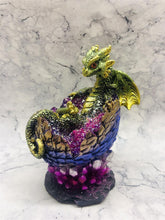 Load image into Gallery viewer, Whimsical Green Baby Dragon Hatchling Figurine Fantasy Art Statue Dragon Age
