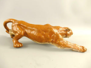 Cast Iron Panther Sculpture Figurine Statue Wild Animal Rustic Effect-OsirisTradingUK