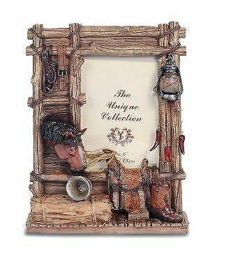 Novelty Western Horse and Stable Picture frame