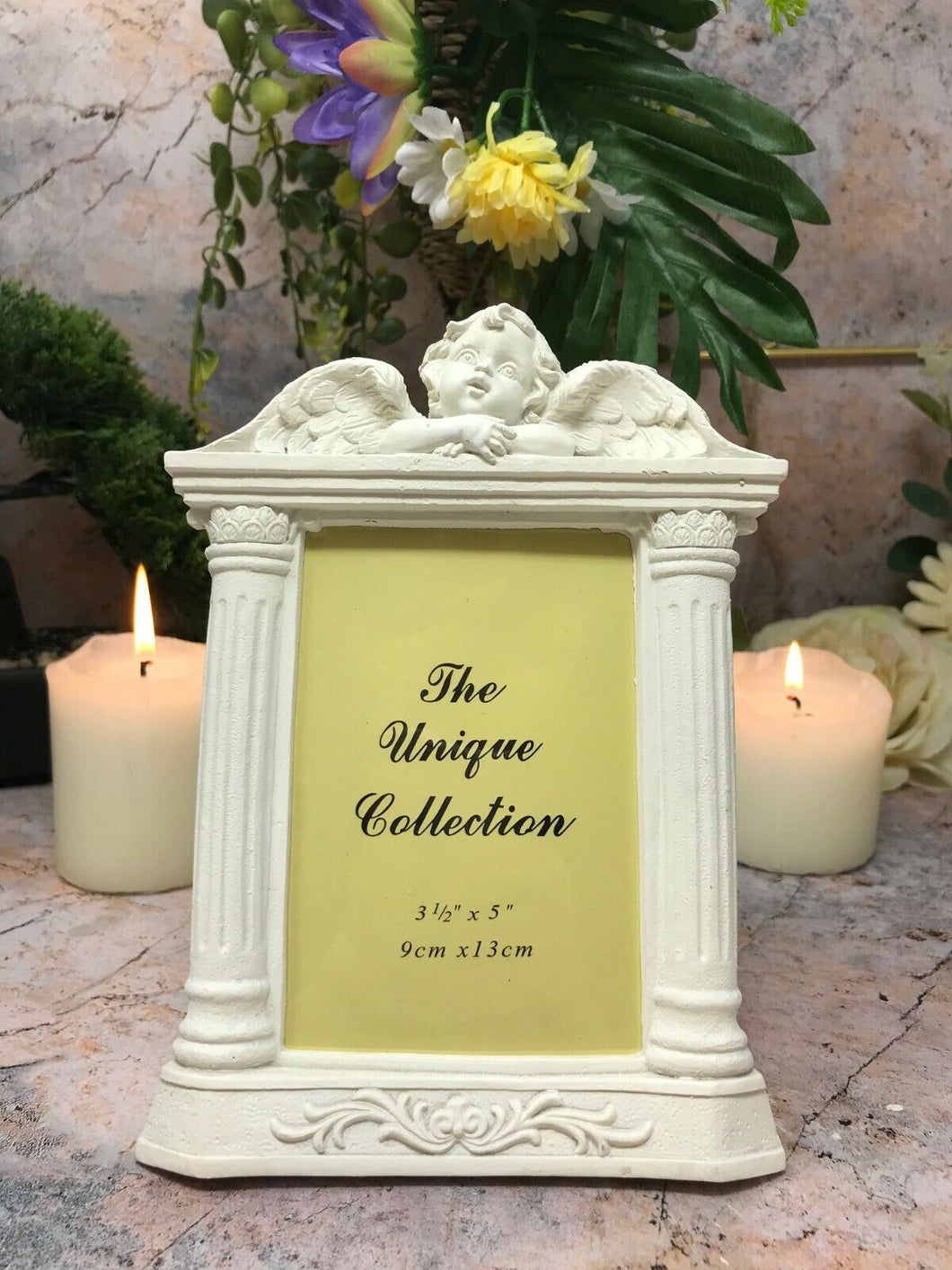 Guardian Angel Figurine Cherub Photo Frame Statue Ornament Sculpture Statue Gift-Collectables:Fantasy, Myth & Magic:Mythical Creatures:Angels-OsirisTradingUK