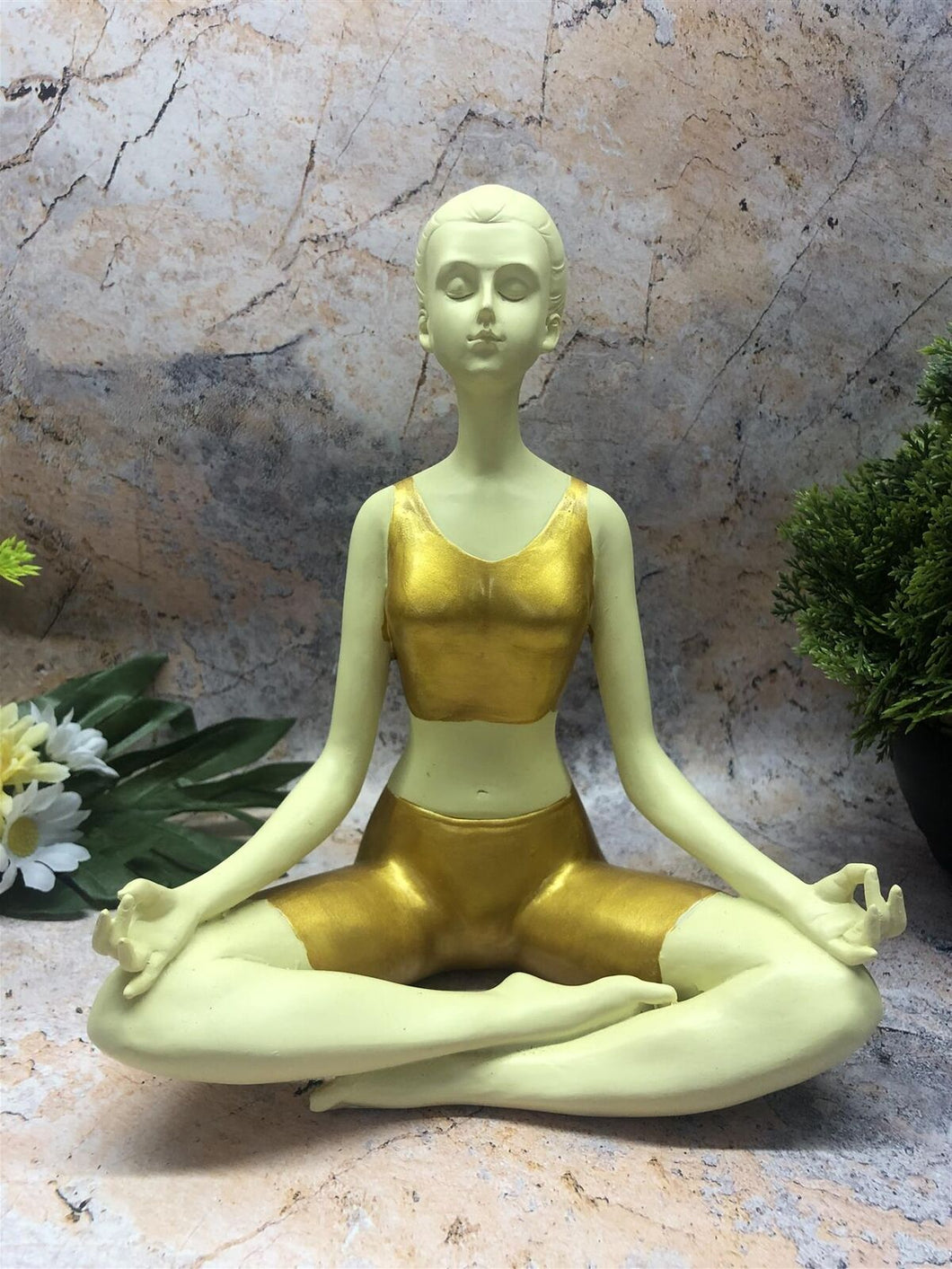 Novelty Art Yoga Pose Sculpture Figurine Statue Ornament Meditation Siddhasana