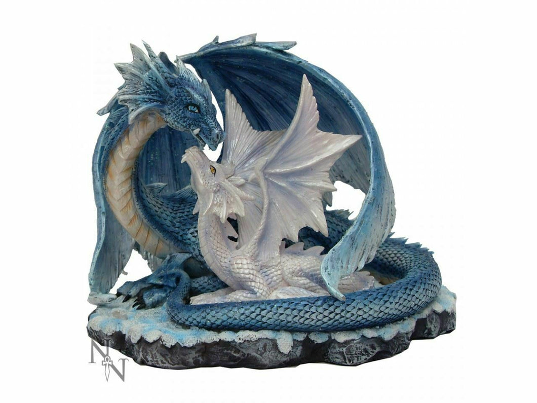 Dragon Mother with Baby Figurine Statue Sculpture Ornament Fantasy Gift