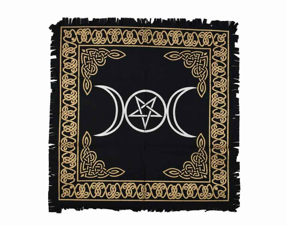 Triple Moon Goddess Altar Tarot Cloth Pagan Wiccan Table Cover