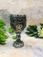 Load image into Gallery viewer, Steampunk Gearwork Dragon Goblet Dragons Chalice Ornament Gothic Decor Design A
