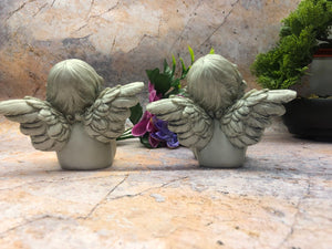 Pair of Cherubs Graveside Angels Figurine Statue Memorial Sculpture Grave Statue-Collectables:Fantasy, Myth & Magic:Mythical Creatures:Angels-OsirisTradingUK