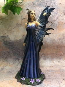 Large Fairy and Dragon Companion Sculpture Statue Mythical Creatures Figure Gift-OsirisTradingUK