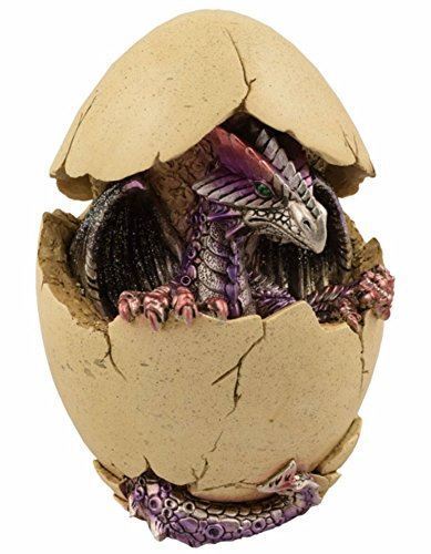 Novelty Hatchling Purple Dragon Egg with Colour Changing LED Light