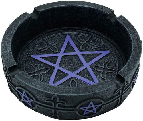 Purple Pentagram Ashtray Pentacle Ritual Burner Altar Occult-OsirisTradingUK