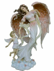 Large Guardian Angel Sculpture Statue Mythical Creatures Figure Gift Ornament