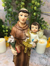 Load image into Gallery viewer, St Anthony with Baby Jesus Statue Religious Ornament Sculpture Catholic Figure
