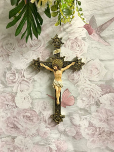 Crucifix Hanging Cross Resin Corpus Christi Jesus Christ Religious Wall Ornament