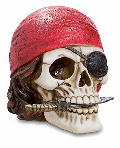 Corsair Skull Paperweight Figurine Ornament Pirate-OsirisTradingUK