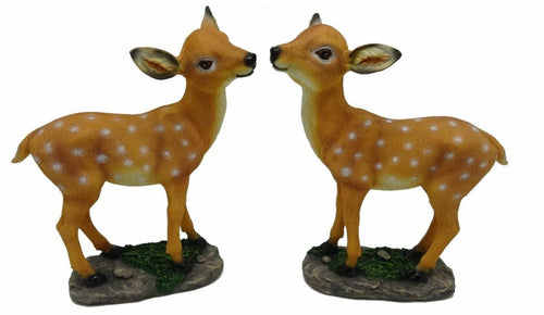 Pair of Cute Baby Deer Decoration Figurine Fawn Ornament Animal Sculptures Gifts-OsirisTradingUK