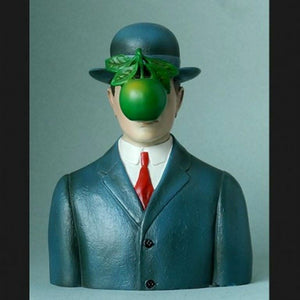 Magritte Son of Man Figurine Surrealism Bust Art Sculpture Museum Reproduction
