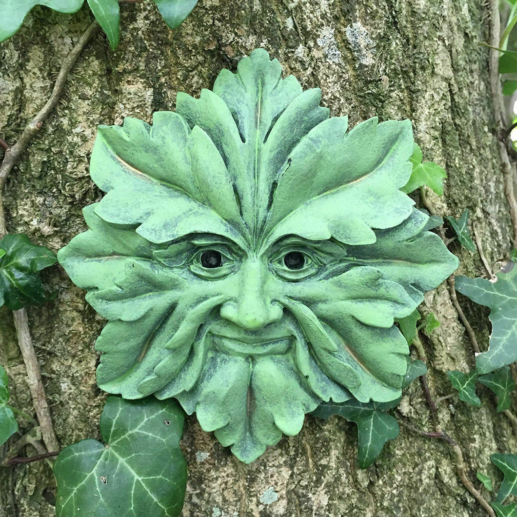 Green Man Star Greenman Decorative Garden Wall Plaque Wiccan Pagan Gift