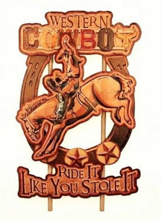 Vintage 3D Western Metal Logo Sign Sheriff Cowboy Man Cave Wall Plaque-OsirisTradingUK