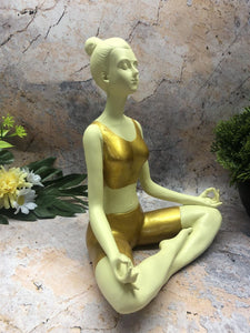 Novelty Art Yoga Pose Sculpture Figurine Statue Ornament Meditation Siddhasana-OsirisTradingUK