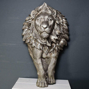 Large Lion Wall Plaque Sculpture Decoration Wild Animal Decor